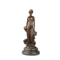 Женская фигура бронзовая скульптура молодой Леди украшения Латунь статуя ТПЭ-655